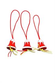 Afbeelding van Ds à 100 geluks Kerstbel rood/wit