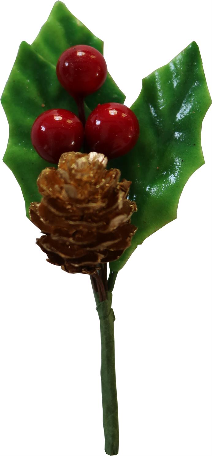 Afbeelding van Ds à 72 hulsttakje met bes en dennenappel 8 cm
